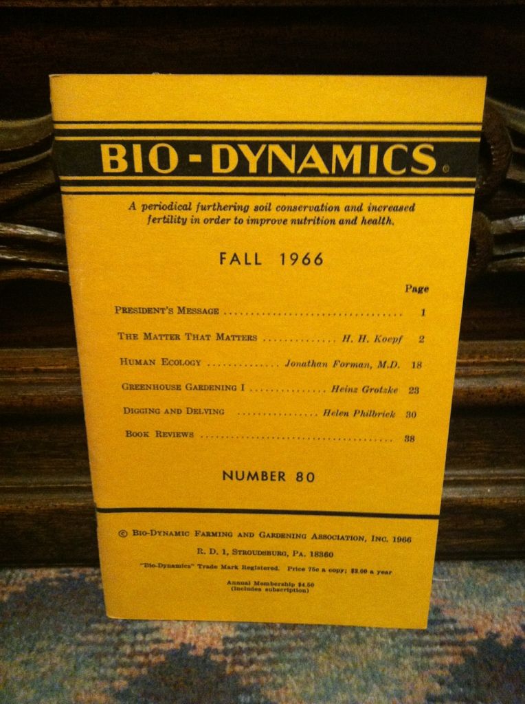 Image for Bio-Dynamics Number 80, Fall 1966: A Periodical Furthering Soil Conservation and Increased Fertility In Order to Improve Nutrition and Health