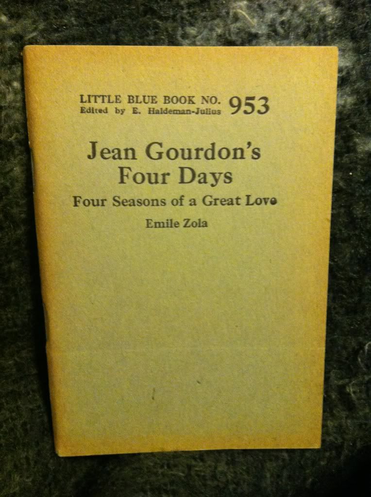 Image for Jean Gourdon's Four Days: Four Seasons of a Great Love (Little Blue Book No. 953) by Zola, Emile